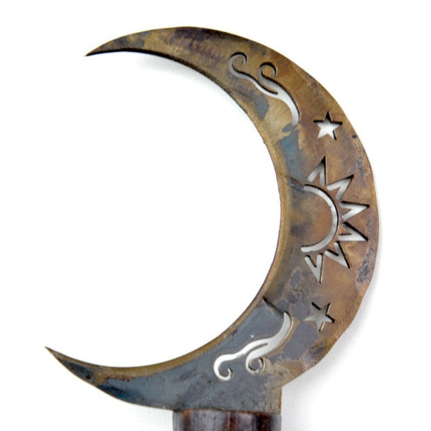 Crescent Moon Harvester with Leather Cover