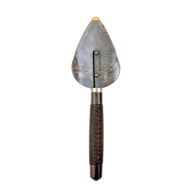Limited Edition Black Walnut and Hand Stitched Leather Planting Trowel