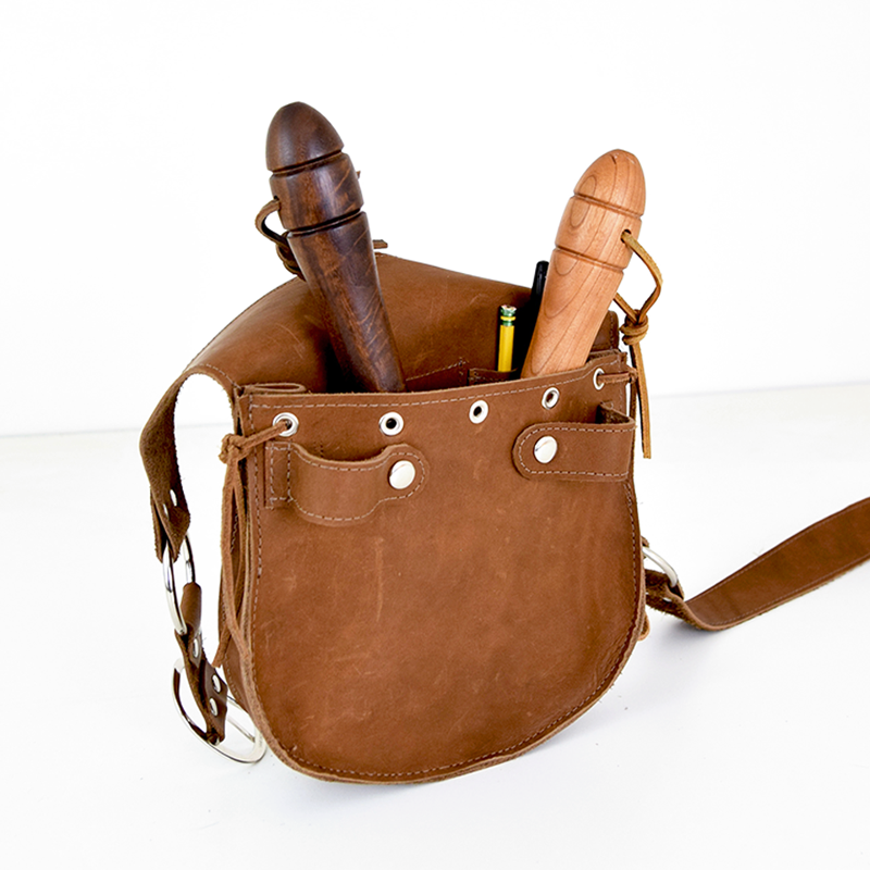 Handmade Garden Tool Belt Leather Hand Cut and Sewn. Fisher